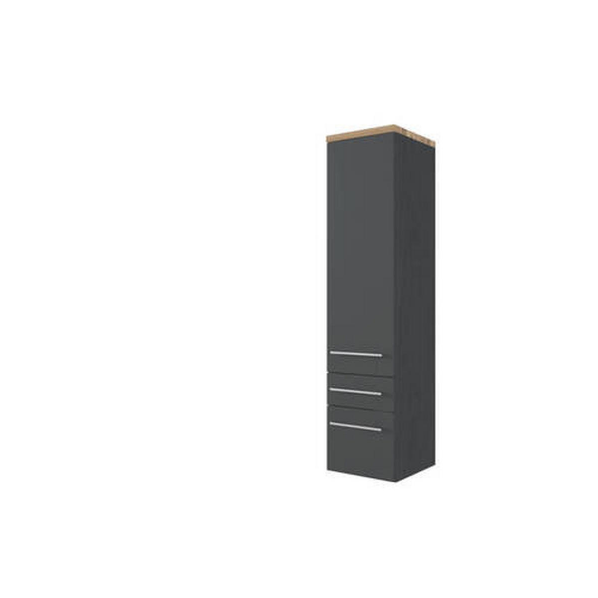 MIDISCHRANK 30/130/35 cm  - Alufarben/Grau, KONVENTIONELL, Holzwerkstoff/Metall (30/130/35cm) - Xora