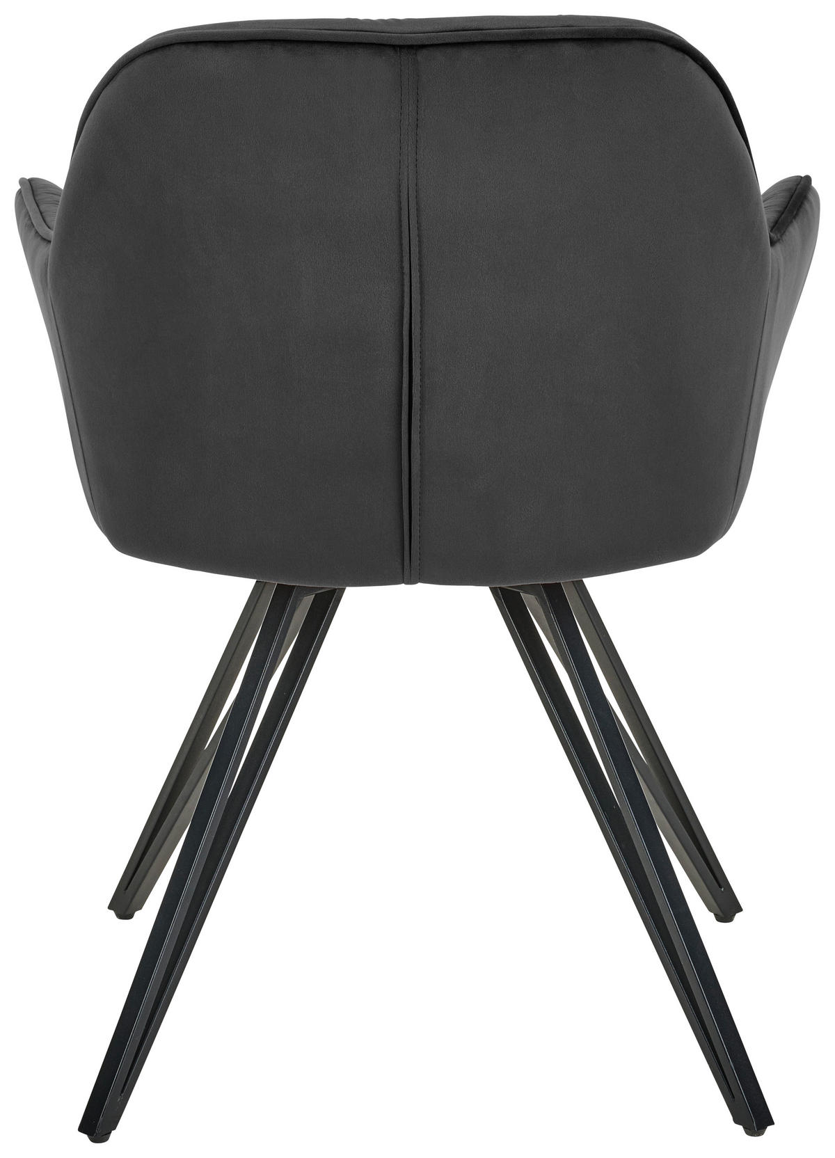 ARMLEHNSTUHL  in Eisen Samt  - Schwarz, LIFESTYLE, Holz/Textil (61/82/62cm) - Livetastic