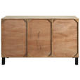 BUFFET 145/180/42 cm  in  - Graubraun/Schwarz, LIFESTYLE, Glas/Holz (145/180/42cm) - Landscape