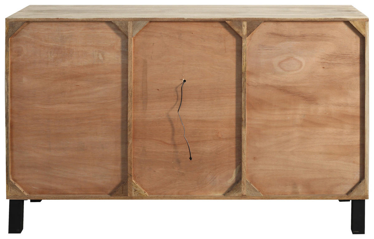 BUFFET 145/180/42 cm  in  - Graubraun/Schwarz, LIFESTYLE, Glas/Holz (145/180/42cm) - Landscape