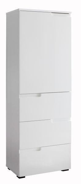 KOMODA, bílá, 50/145/35 cm - bílá/barvy hliníku, Design, kompozitní dřevo (50/145/35cm) - Xora
