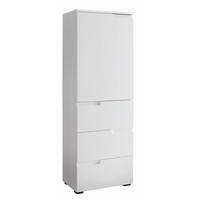 KOMODA, biela, 50/145/35 cm - biela/hliníková, Design, kompozitné drevo (50/145/35cm) - Xora