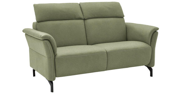 2-SITZER-SOFA in Mikrofaser Hellgrün - Schwarz/Hellgrün, KONVENTIONELL, Textil/Metall (178/103/95cm) - Dieter Knoll