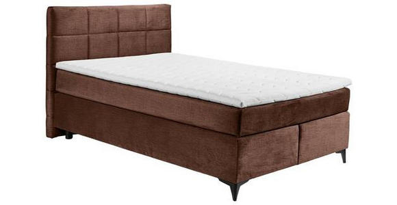 BOXSPRINGBETT 140/200 cm  in Kupferfarben  - Schwarz/Kupferfarben, Design, Holzwerkstoff/Kunststoff (140/200cm) - Xora