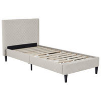 POLSTERBETT Lattenrost 90/200 cm  in Beige  - Beige/Schwarz, Design, Holz/Kunststoff (90/200cm) - Boxxx