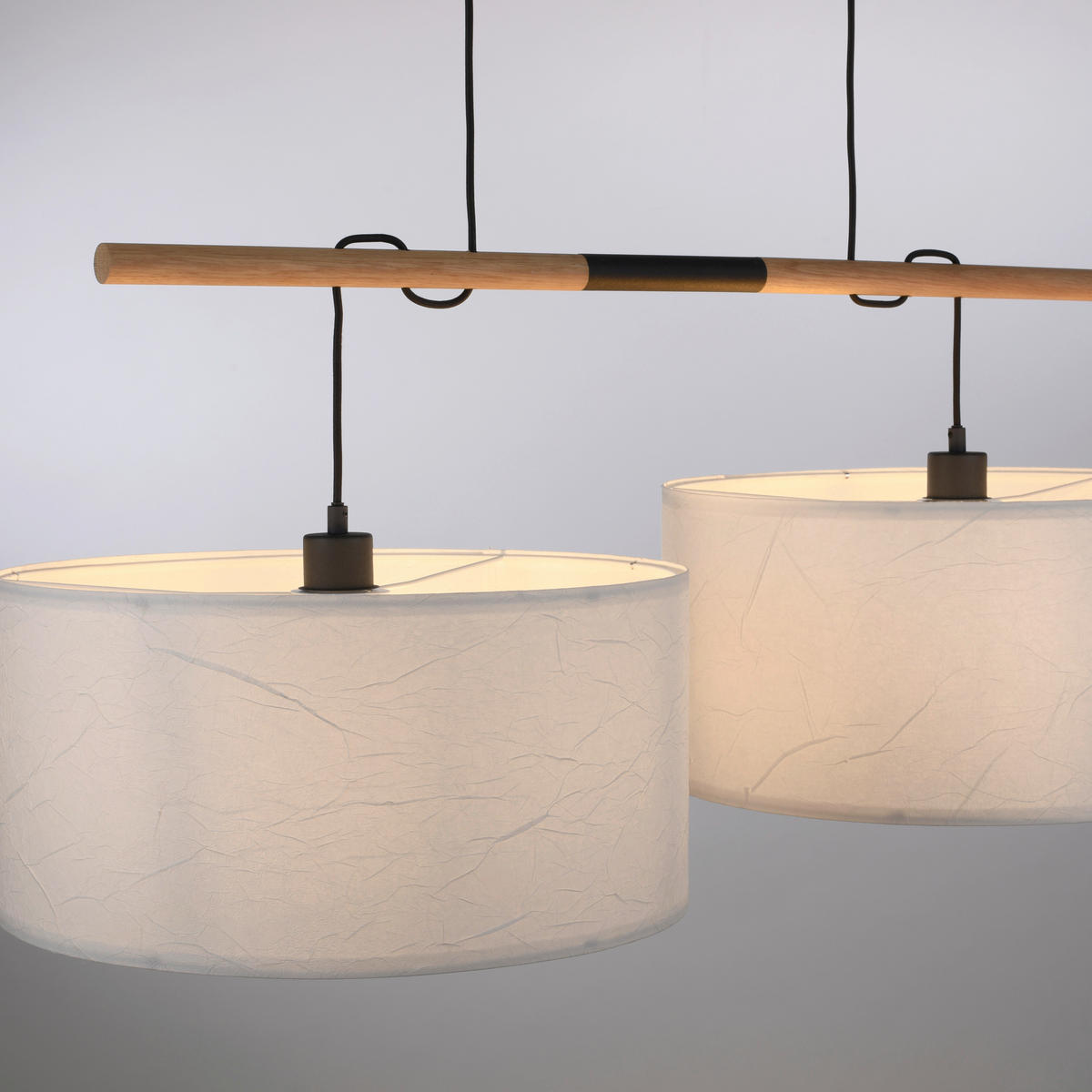HÄNGELEUCHTE Sofie 107/44/120 cm   - Weiß, Natur, Papier/Metall (107/44/120cm)