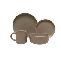 KOMBISERVICE Taupe Salerno 16-teilig 4 Personen  - Taupe, Trend, Keramik - Novel