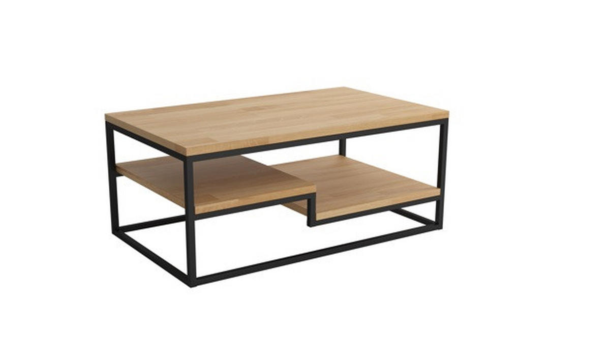 SOFFBORD i metall, trä 100/60/46 cm  - svart/ekfärgad, Design, metall/trä (100/60/46cm) - Stylife