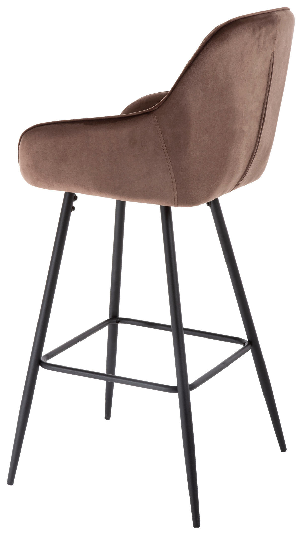 BAROVÁ STOLIČKA, hnedá - hnedá/čierna, Design, kov/textil (55/107/53cm) - Carryhome