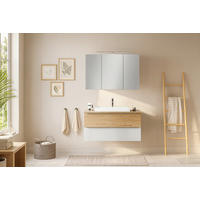 BADEZIMMER 2-teilig  in  - Wildeiche/Weiß, Trend, Glas/Holzwerkstoff (100/200/47cm) - Held
