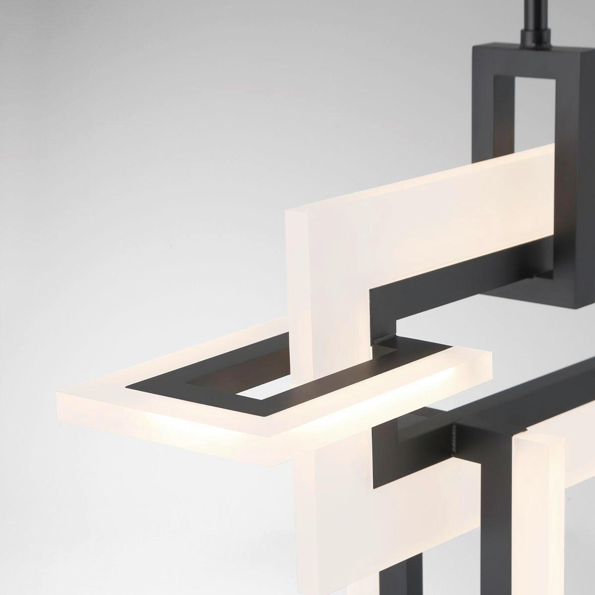 LED-HÄNGELEUCHTE 84/47,5/14 cm    - Schwarz, Design, Kunststoff/Metall (84/47,5/14cm) - Elstead Lighting