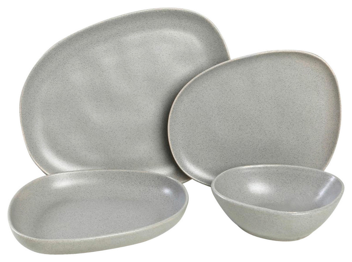 KOMBISERVICE Grau 24-teilig 6 Personen  - Grau, Basics, Keramik - P & B