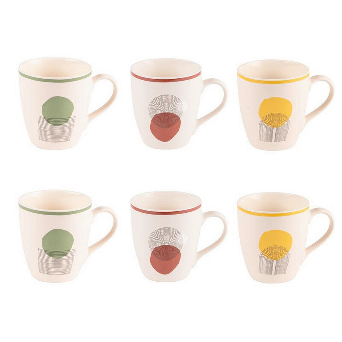 SET ŠOLJA ZA KAFU    - višebojna, Osnovno, keramika (0.23l)