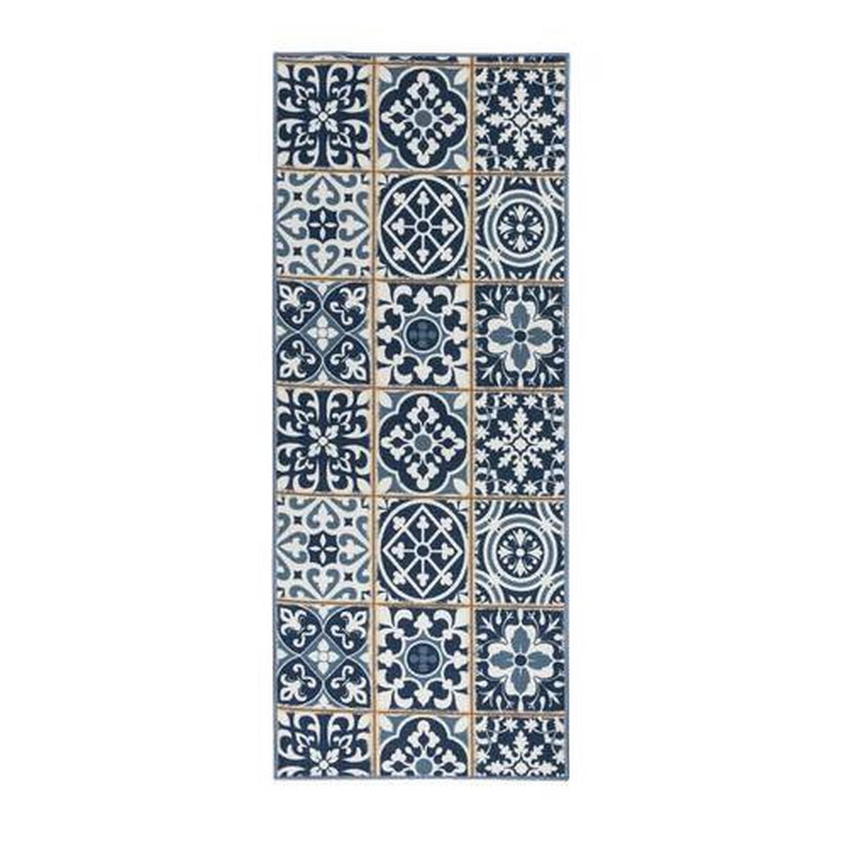 LÄUFER 80/450 cm  - Blau, Design, Kunststoff/Textil (80/450cm) - Novel