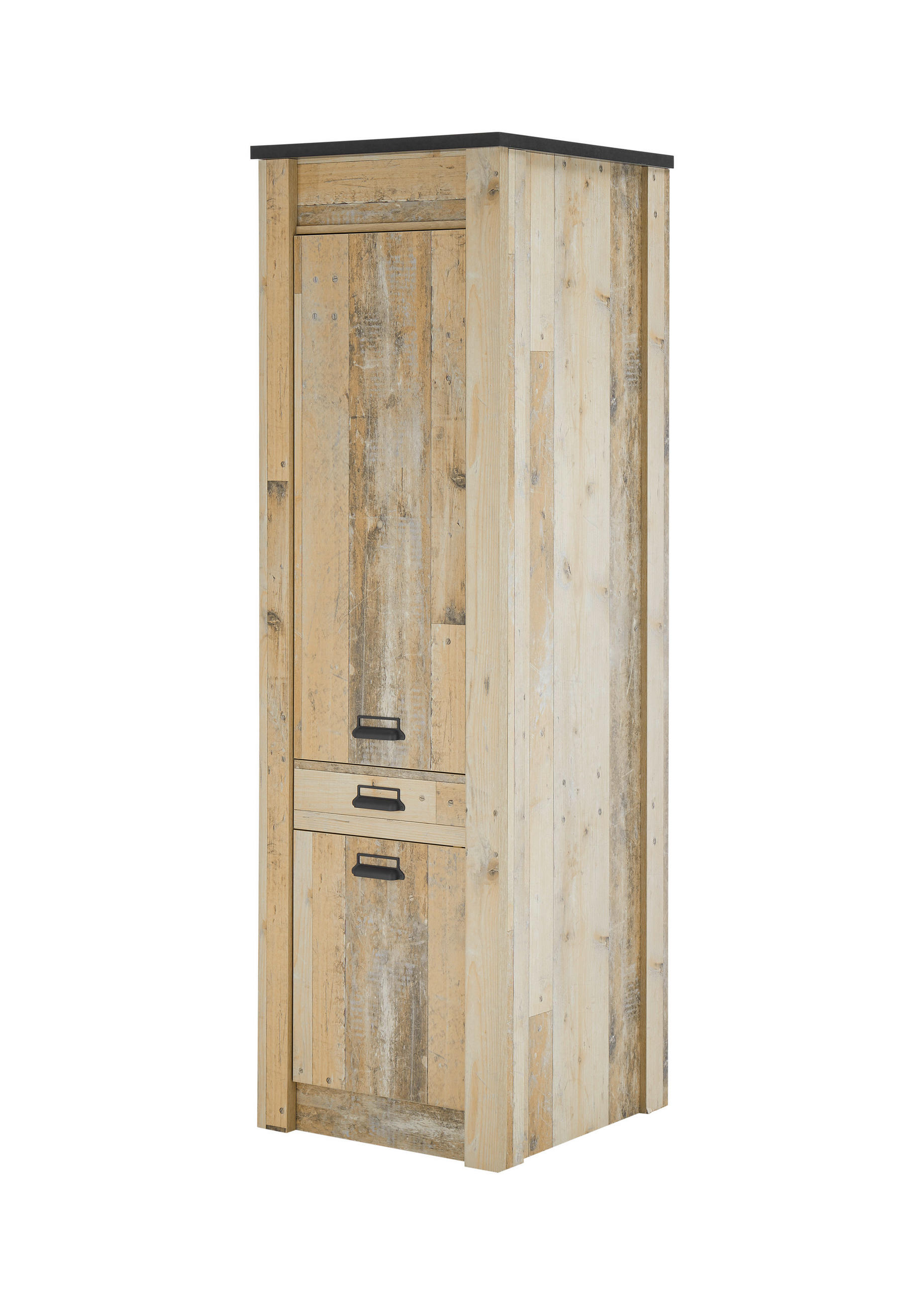 APOTHEKERSCHRANK 62/201/64 cm  in Anthrazit, Naturfarben  - Anthrazit/Schwarz, Trend, Holzwerkstoff/Metall (62/201/64cm) - MID.YOU