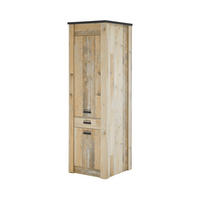 APOTHEKERSCHRANK 62/201/64 cm  in Anthrazit, Naturfarben  - Anthrazit/Schwarz, Trend, Holzwerkstoff/Metall (62/201/64cm) - MID.YOU