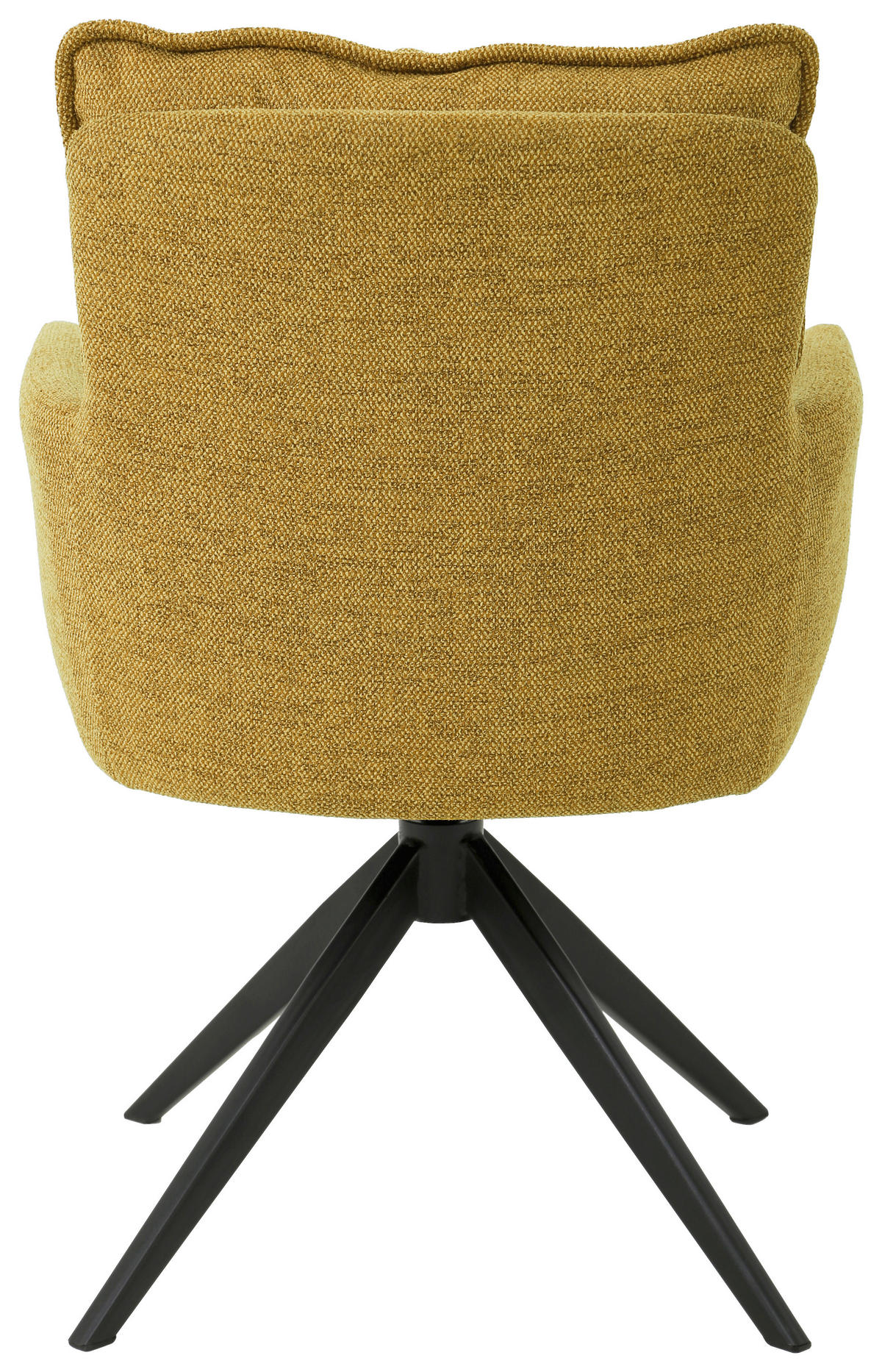 ARMLEHNSTUHL  in Eisen Leinenoptik  - Gelb/Schwarz, Design, Textil/Metall (61/90/67cm) - Novel