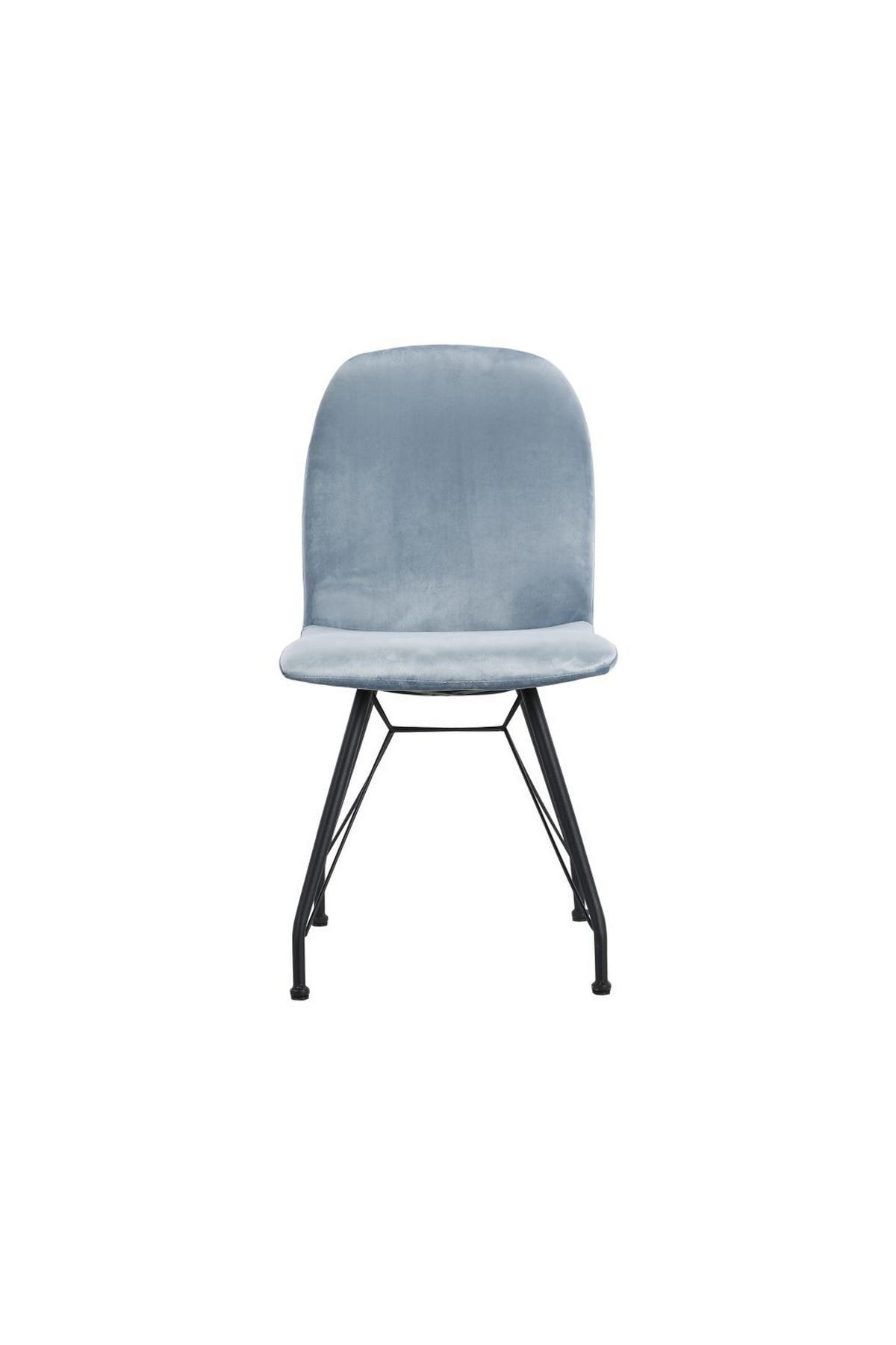 STOLICA  crna, svijetlo plava  drvo, metal, tekstil      - crna/svijetlo plava, Moderno, drvo/metal (44/86/56cm)