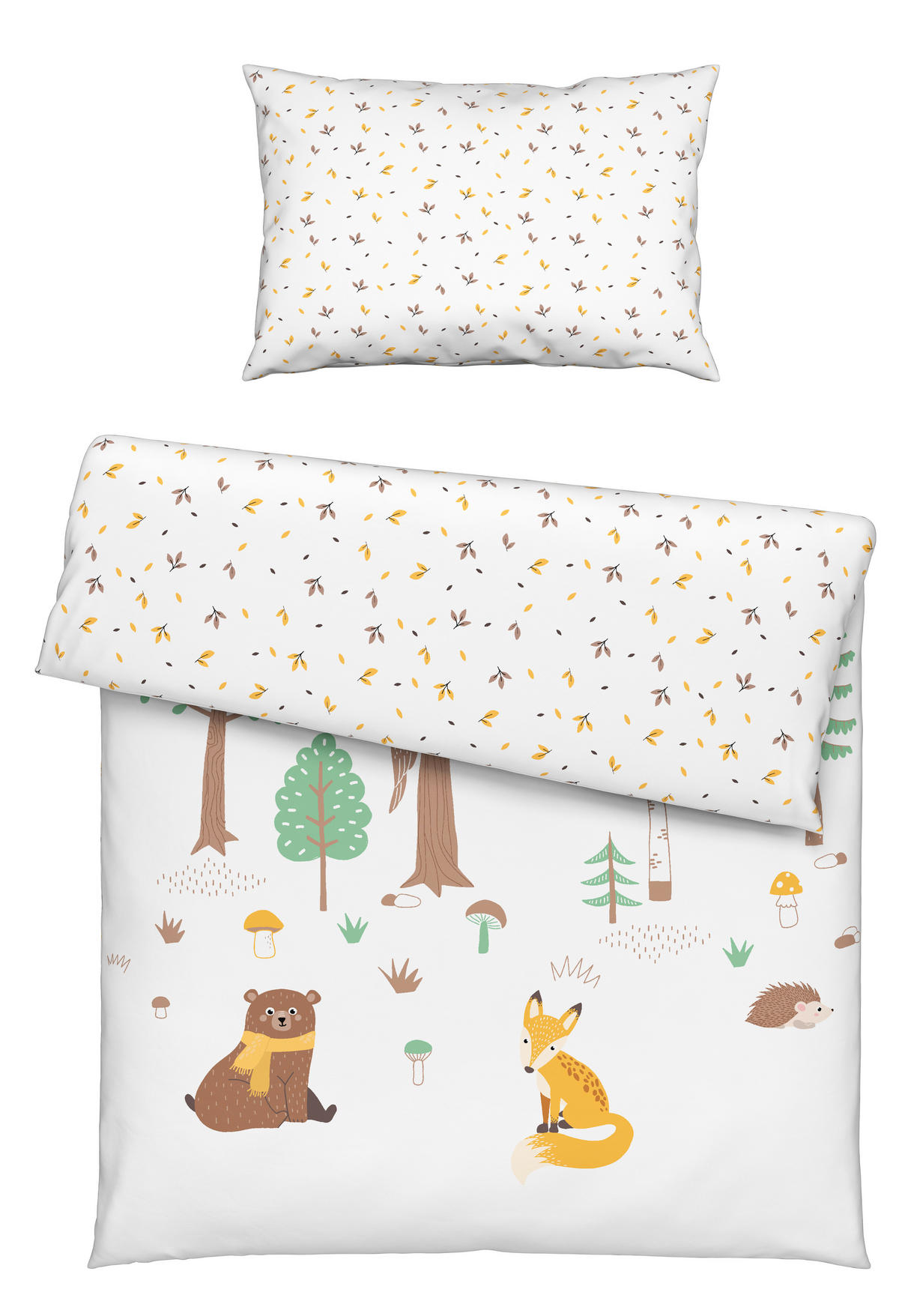 BABYBETTWÄSCHESET 100/135 cm  - Weiss/Multicolor, Basics, Textil (100/135cm) - Patinio