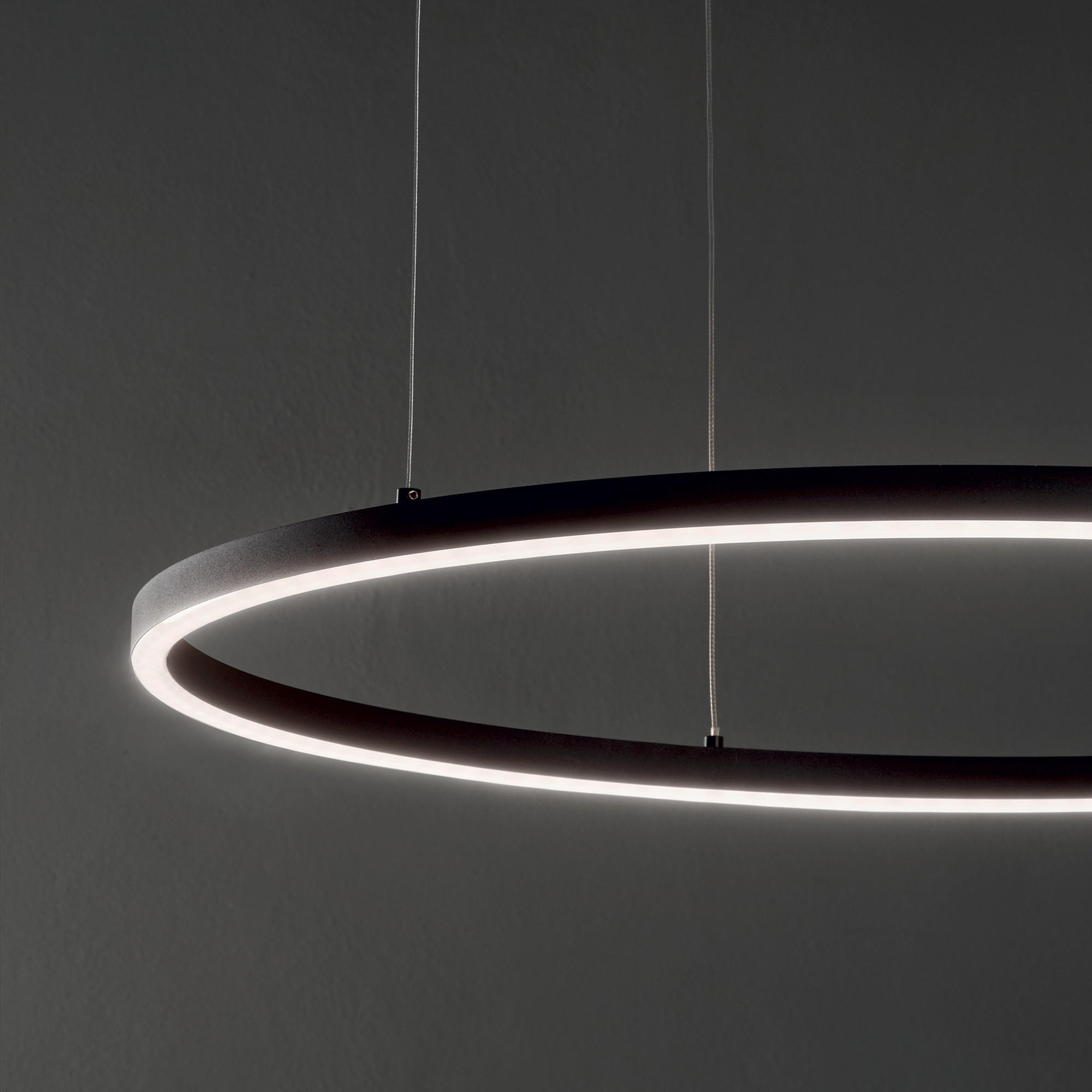 LED-HÄNGELEUCHTE Oracle Slim 70/27,5/202,5 cm   - Schwarz, Design, Kunststoff/Metall (70/27,5/202,5cm) - Ideal Lux