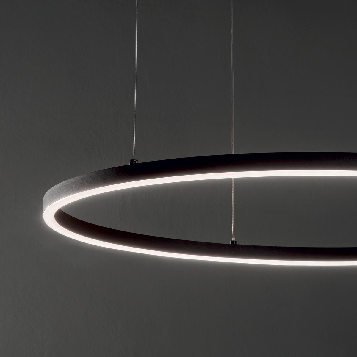 LED-HÄNGELEUCHTE Oracle Slim 70/27,5/202,5 cm   - Schwarz, Design, Kunststoff/Metall (70/27,5/202,5cm) - Ideal Lux