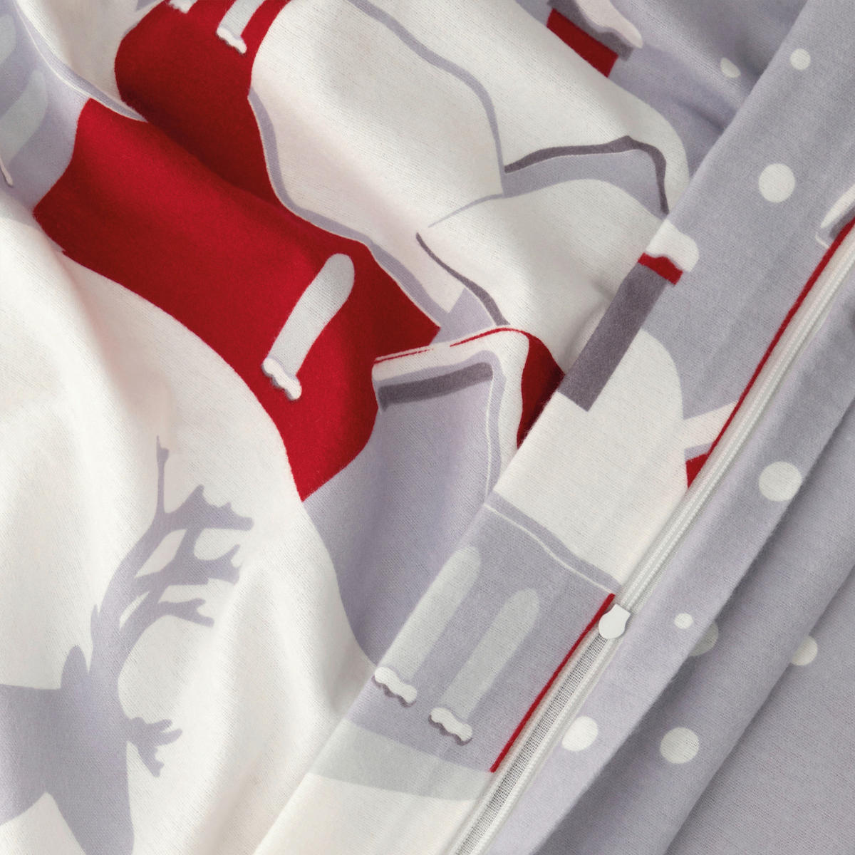 BETTWÄSCHE Flanell 200/200 cm  - Grau, Basics, Textil (200/200cm)