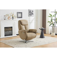 MASÁŽNE KRESLO, textil, koža, taupe - chrómová/taupe, Design, kov/koža (79/110/85cm) - Livetastic