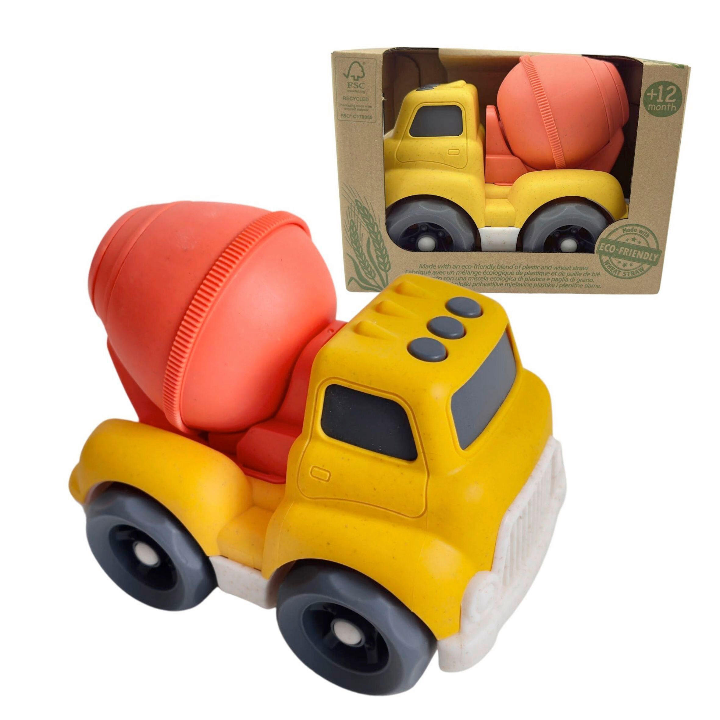 SPIELZEUG-BETONMISCHER - Gelb/Rot, Basics, Naturmaterialien/Kunststoff (18/11/13cm) - alldoro