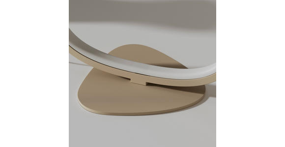LED-TISCHLEUCHTE Acrux 22,6/14/23 cm  - Sandfarben, Design, Kunststoff/Metall (22,6/14/23cm) - Novel