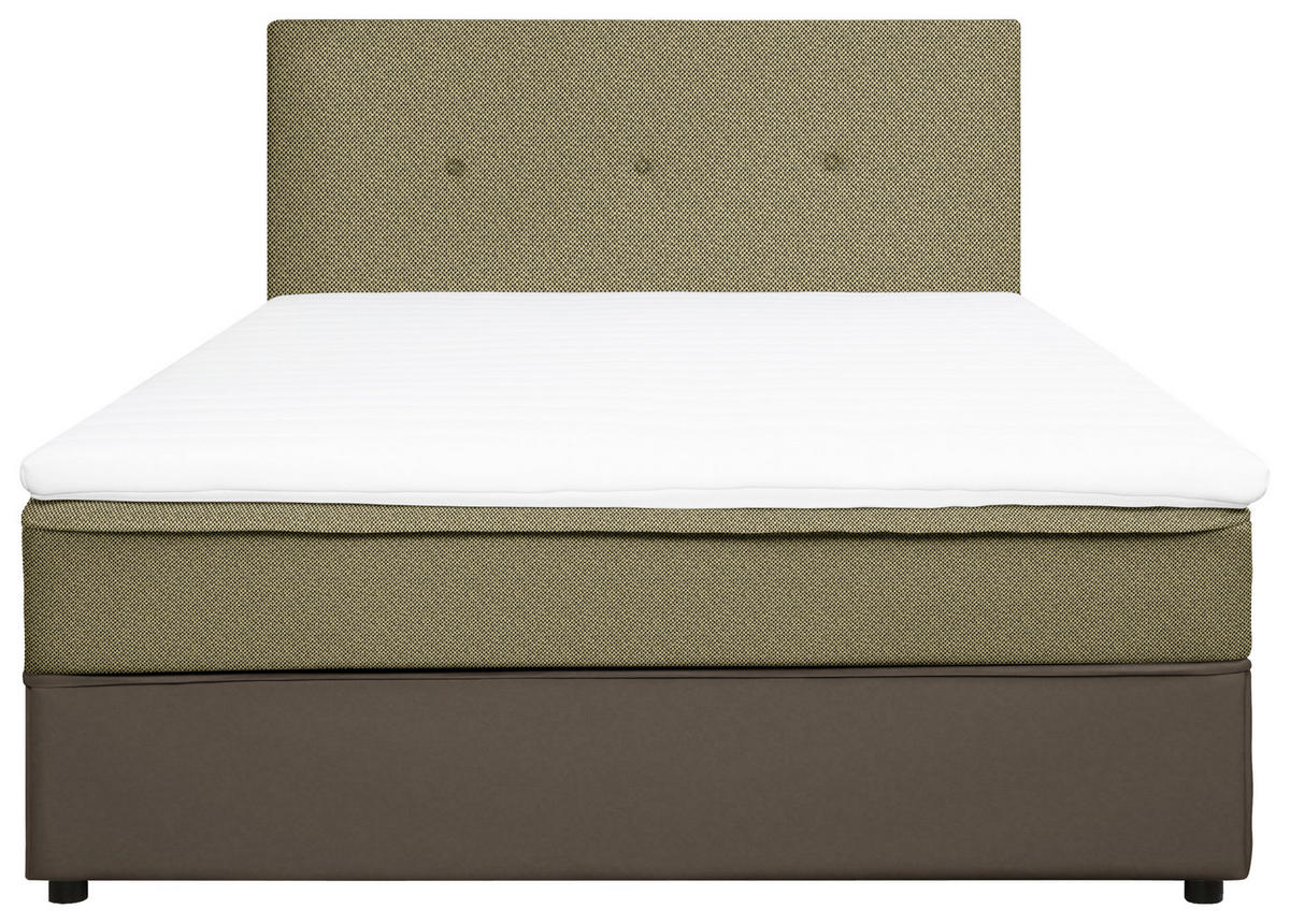 BOXBETT MERKUR - Gelb/Schwarz, KONVENTIONELL, Holz/Textil (180/200cm) - Boxxx