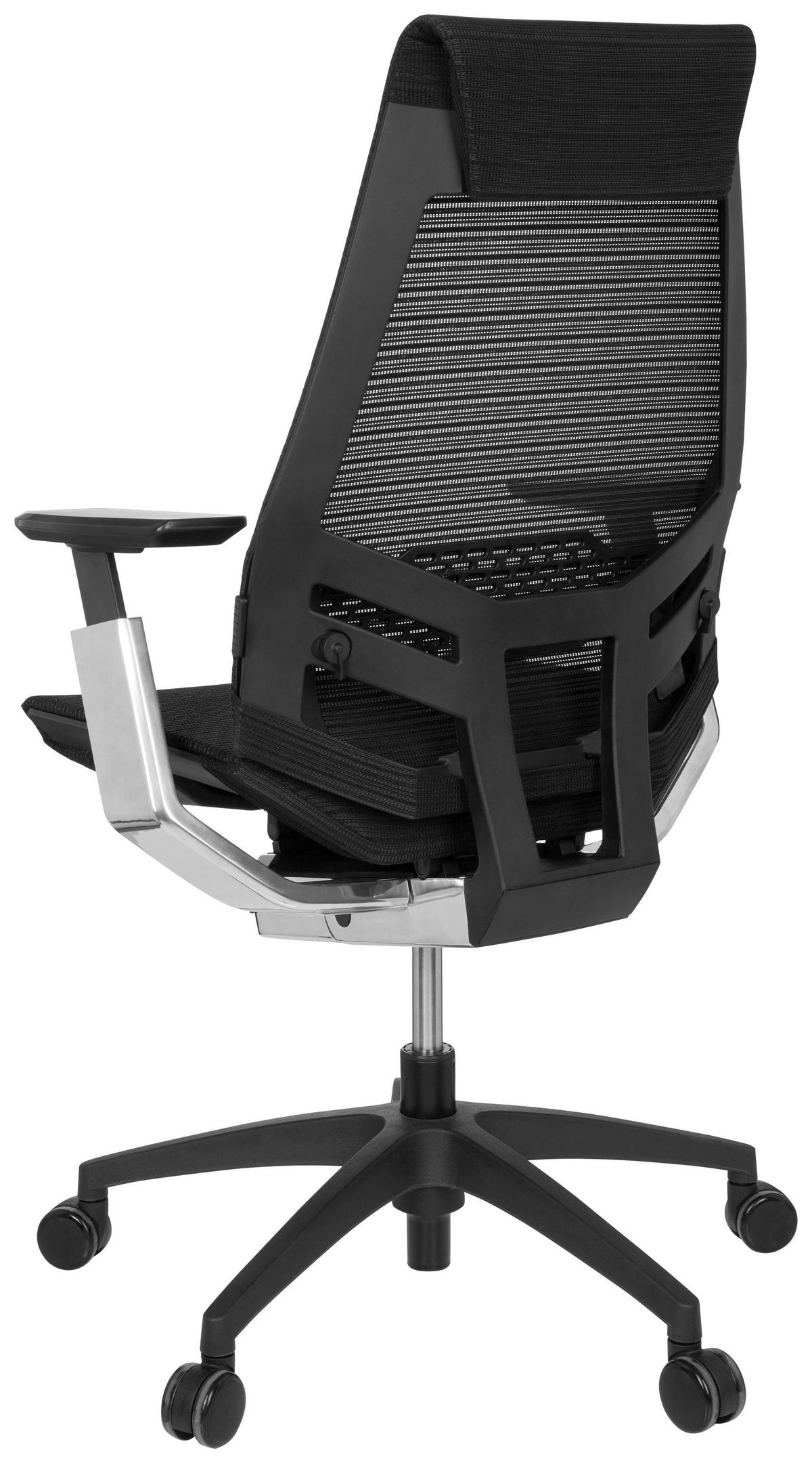 SNURRSTOL  i nätklädsel svart, kromfärg  - kromfärg/svart, Modern, textil/plast (70/112/55cm) - MID.YOU