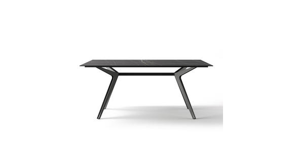 ESSTISCH rechteckig Schwarz  - Schwarz, MODERN, Holzwerkstoff/Metall (180/75/90cm) - Carryhome