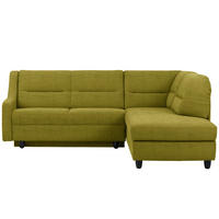 ECKSOFA in Chenille Grün  226/208 cm  - Schwarz/Grün, KONVENTIONELL, Textil (226/208cm) - Sedda