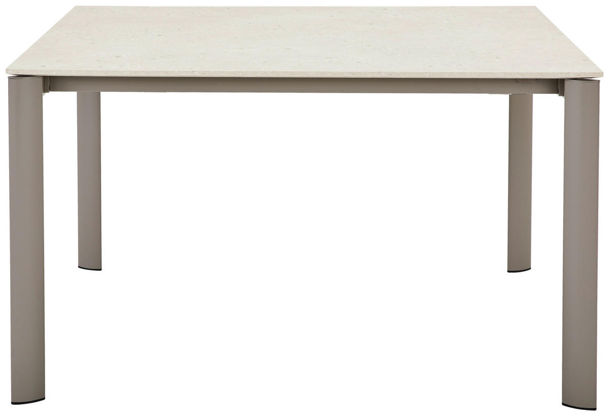 ESSTISCH in Metall, Holzwerkstoff 130-180/90/76 cm  - Greige/Graubraun, Design, Holzwerkstoff/Metall (130-180/90/76cm) - Connubia 