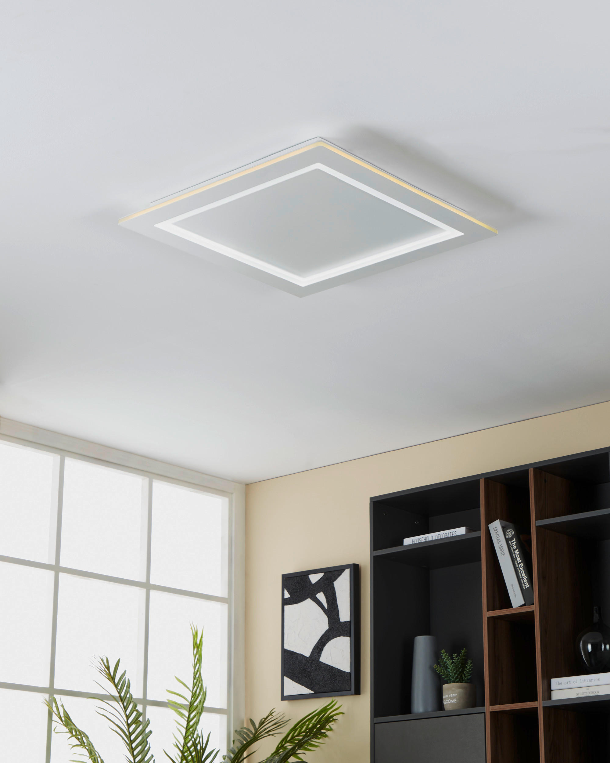 LED-DECKENLEUCHTE 35,5 W     - Weiss, Basics, Kunststoff/Metall (59,5/59,5cm) - Eglo