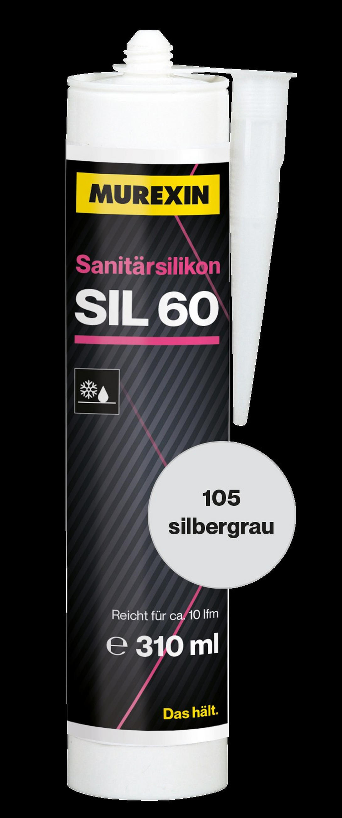 SANITÄRSILIKON - Silberfarben, Basics (0,31l) - Murexin