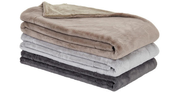 FELLDECKE YUKON 150/200 cm - Anthrazit, Design, Textil (150/200cm) - Novel