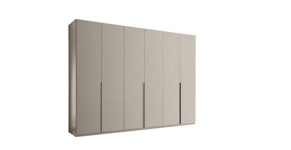 DREHTÜRENSCHRANK 302/225/58 cm,  in Kaschmir, 6-türig  - Kaschmir/Schwarz, MODERN, Holzwerkstoff/Metall (302/225/58cm) - Xora