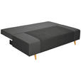 SCHLAFSOFA  in Cord, Velours Dunkelgrau  - Dunkelgrau/Buchefarben, KONVENTIONELL, Holz/Textil (191/92/89cm) - Carryhome