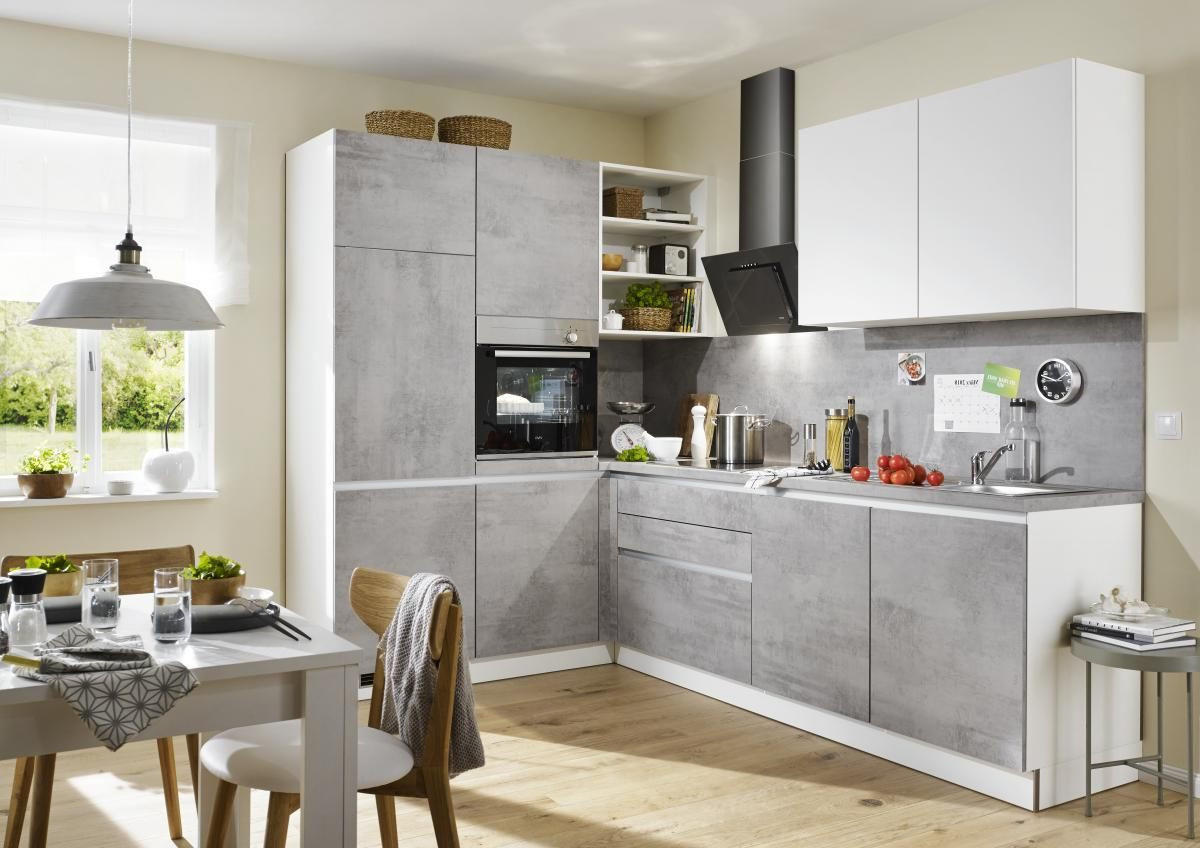 KUCHYŇSKÁ LINKA BASE 275 - bílá/světle šedá, Design, kompozitní dřevo (185/275cm) - Welnova