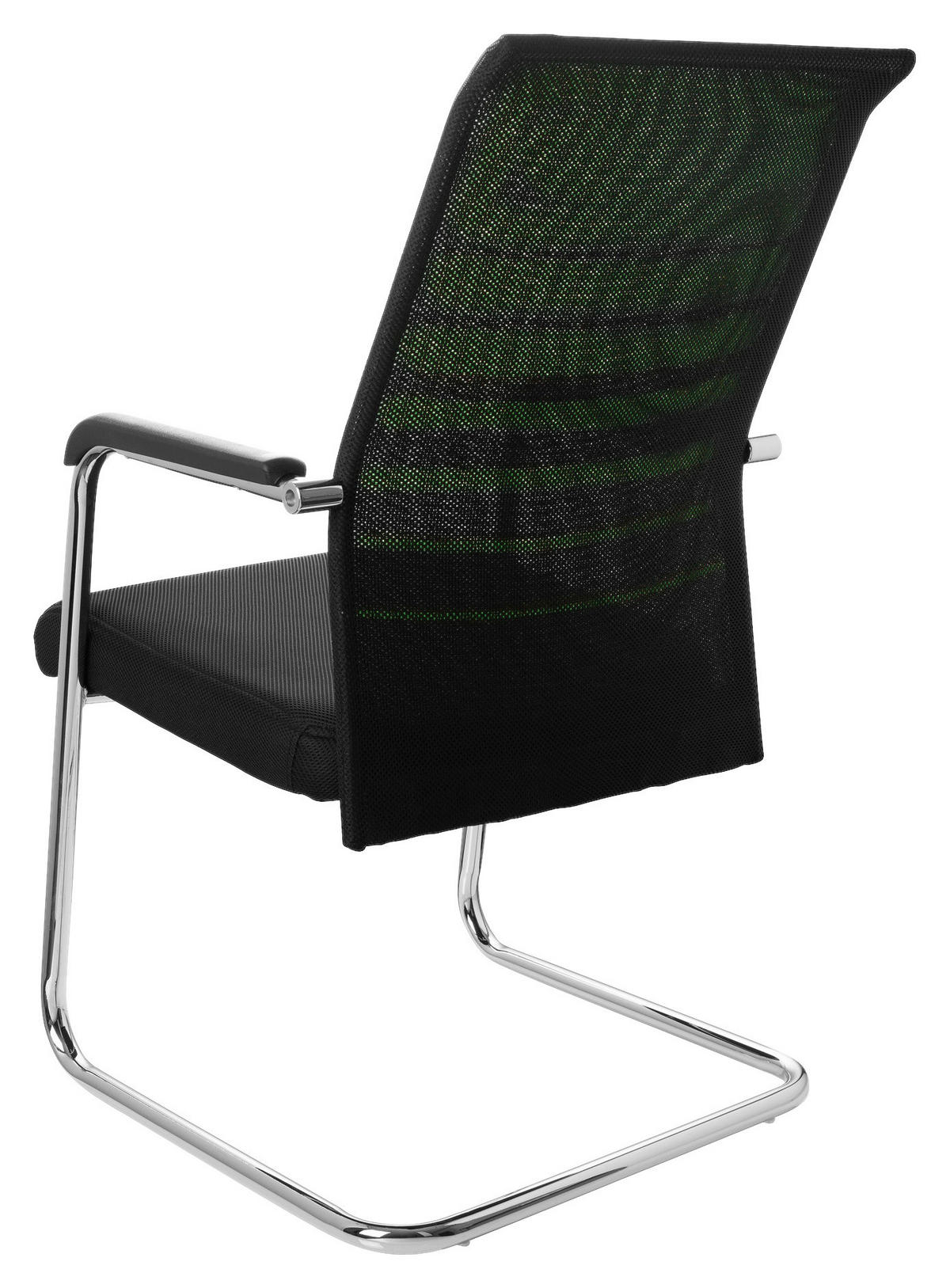 BESÖKSSTOL  i nätklädsel grön, svart  - grön/kromfärg, Modern, metall/textil (57/104/55cm) - MID.YOU