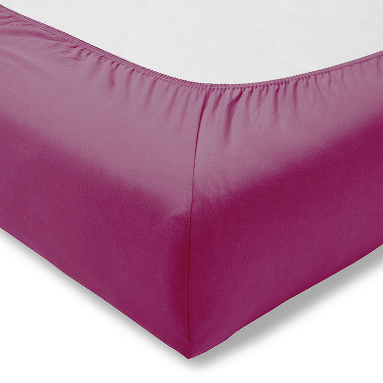 SPANNLEINTUCH 200/200 cm Single-Jersey  - Magenta, Basics, Textil (200/200cm) - Estella