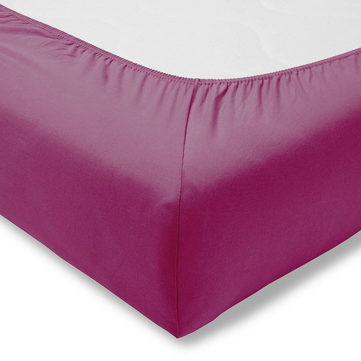 SPANNLEINTUCH 200/200 cm Single-Jersey  - Magenta, Basics, Textil (200/200cm) - Estella