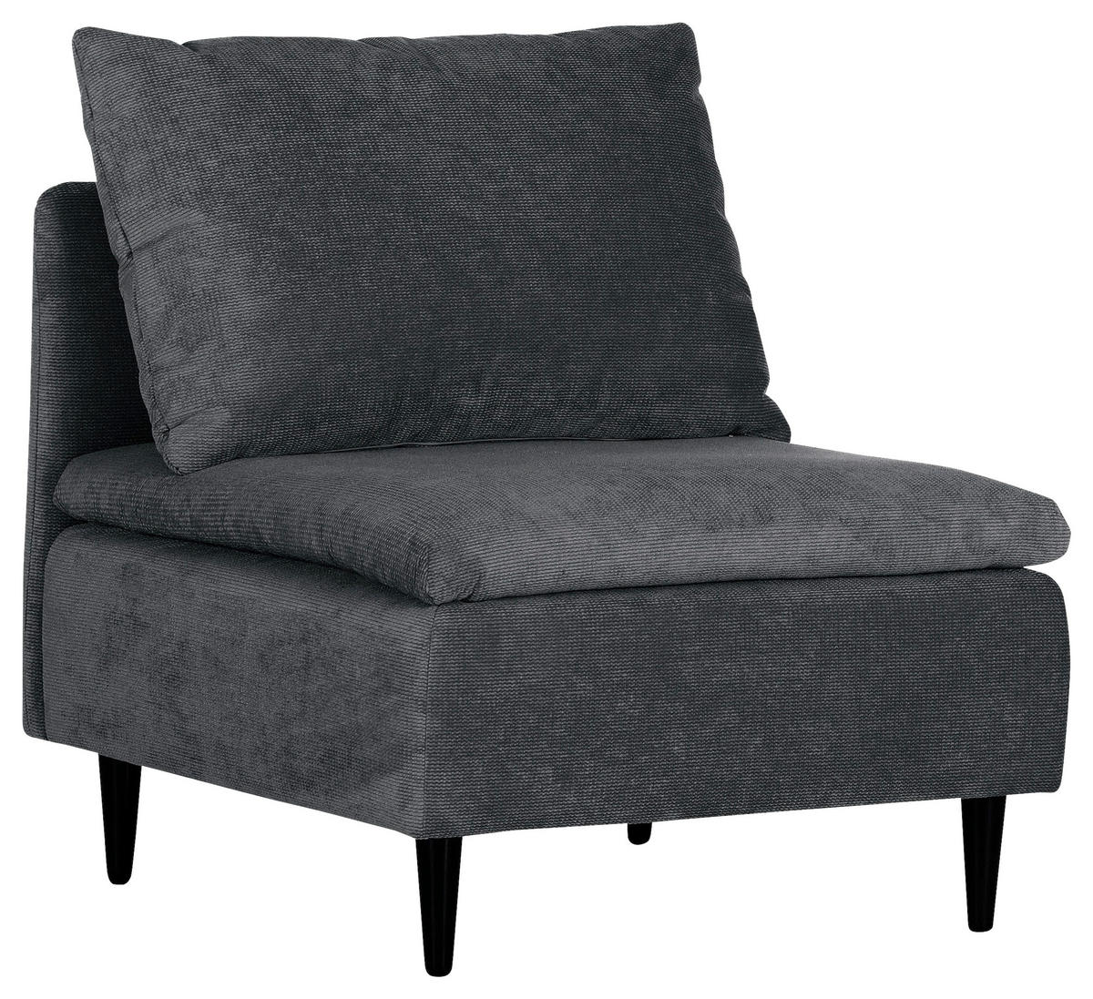 SOFAELEMENT in Flachgewebe Anthrazit  - Anthrazit/Schwarz, KONVENTIONELL, Holz/Textil (77/72/83cm) - MID.YOU
