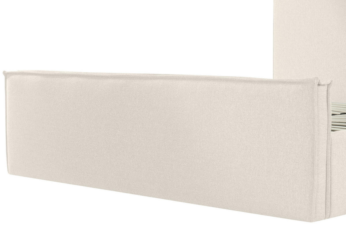 POLSTERBETT Lattenrost, Bettkasten Creme 180/200 cm  - Creme/Schwarz, MODERN, Holz/Kunststoff (180/200cm) - Livetastic