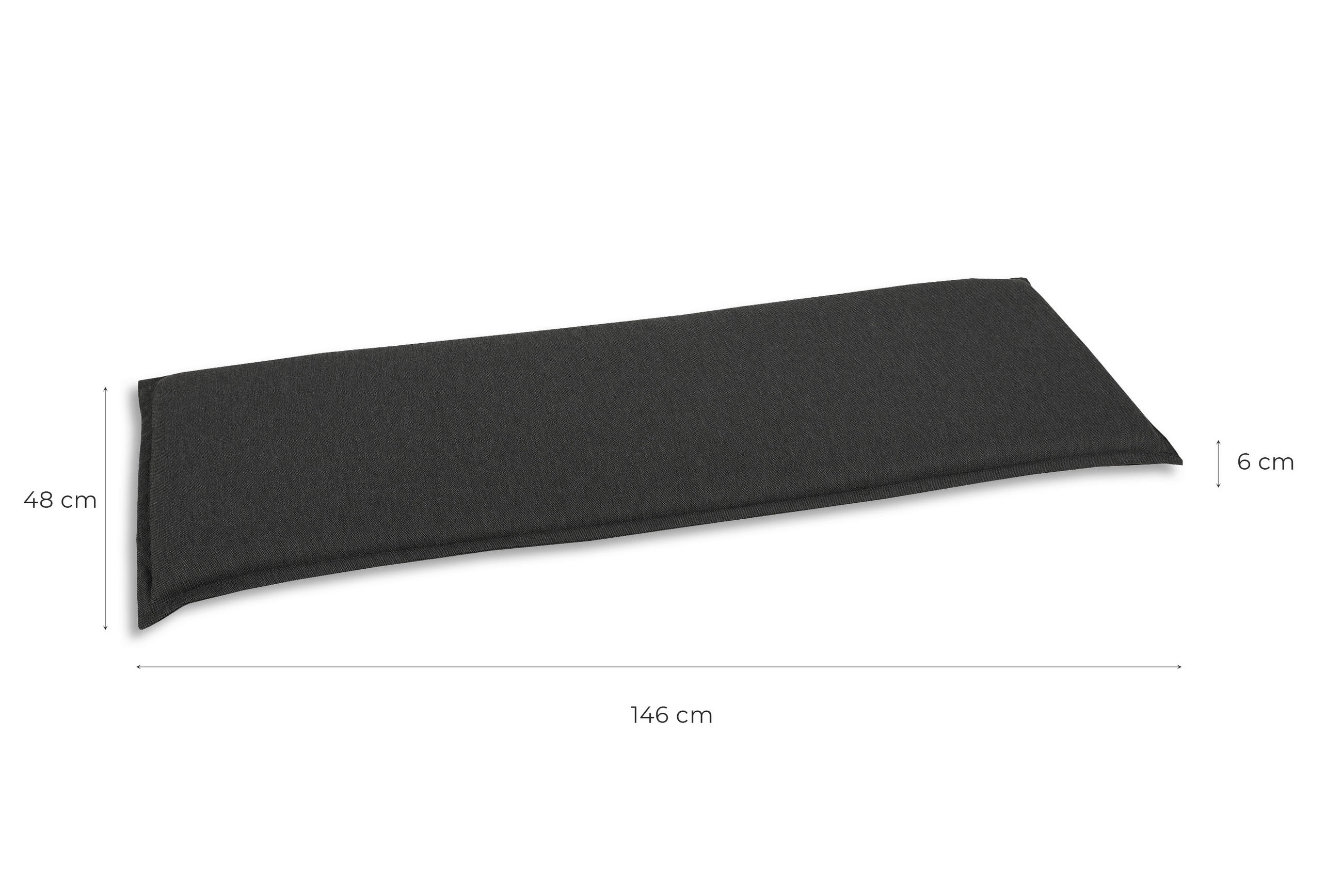 BANKAUFLAGE Uni  - Anthrazit, Basics, Textil (48/6/148cm)
