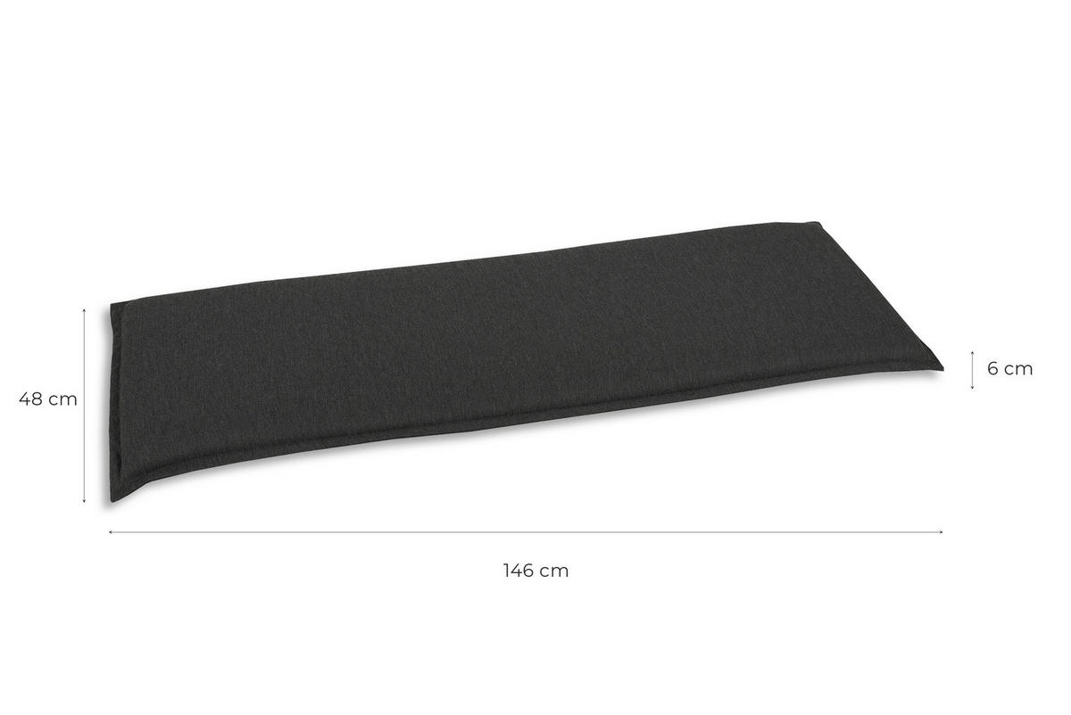 BANKAUFLAGE  Uni  - Anthrazit, Basics, Textil (48/6/148cm)
