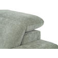 ECKSOFA Mintgrün Chenille Kopfteilverstellung, Sitztiefenverstellung  - Schwarz/Mintgrün, Design, Textil/Metall (243/307cm) - Xora