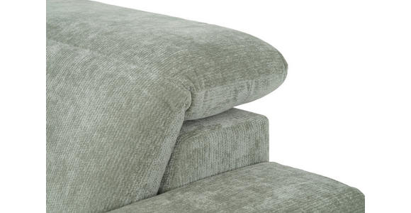 ECKSOFA Mintgrün Chenille Kopfteilverstellung, Sitztiefenverstellung  - Schwarz/Mintgrün, Design, Textil/Metall (243/307cm) - Xora