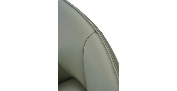 ARMLEHNSTUHL in Eisen Echtleder pigmentiert - Schwarz/Grün, Design, Leder/Metall (64/87/60cm) - Novel